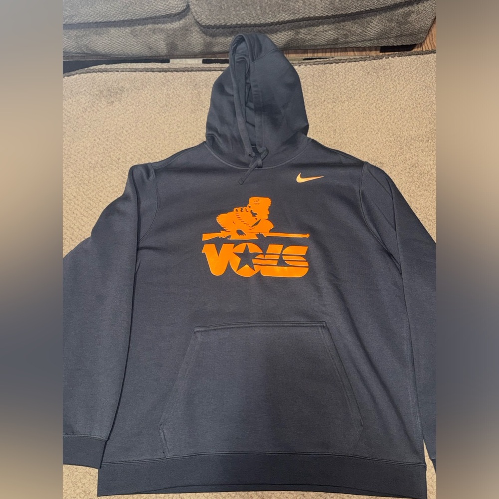 Tennessee Volunteers Nike Vintage School Logo Pullover Hoodie - Charcoal XL NWT